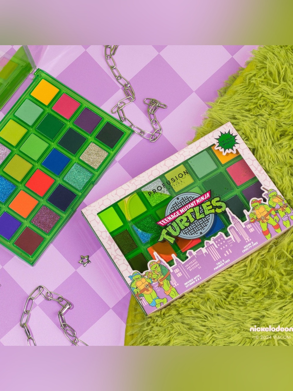 Teenage Mutant Ninja Turtles 24 Shade Eyeshadow Palette NIB Profusion Cosmetics